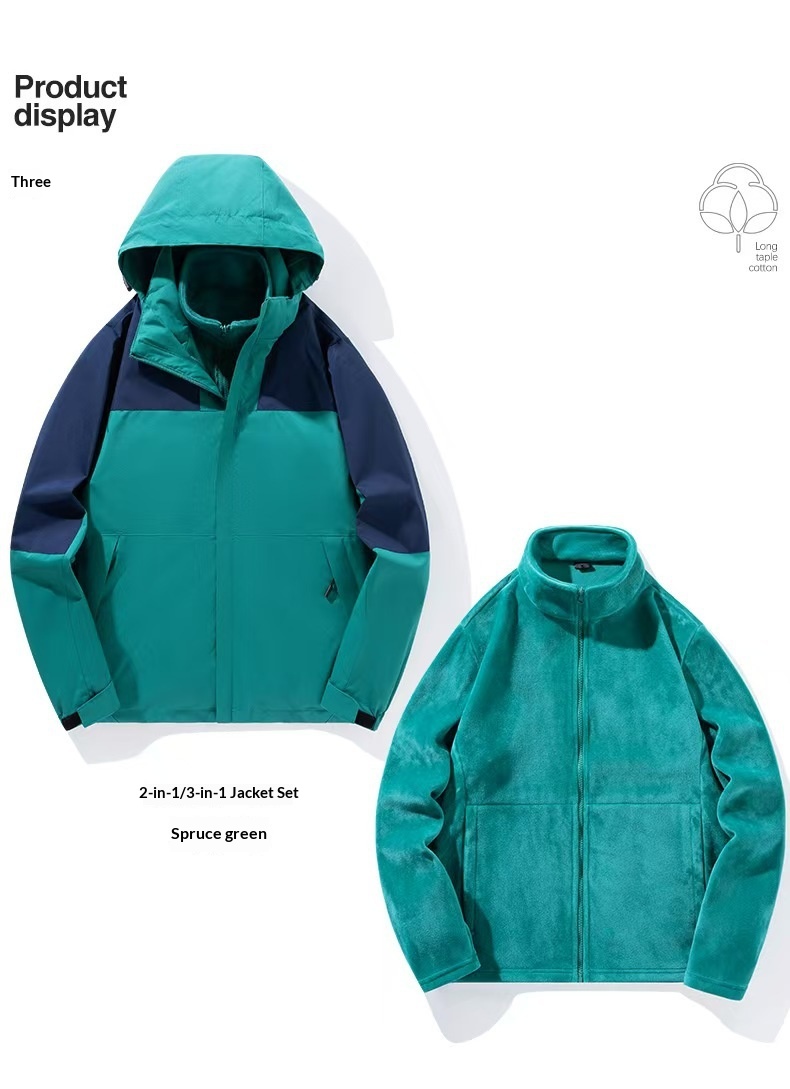 boy Boy 2024 Large Size Outdoor For Men Waterproof Windproof Detachable Windbreaker Jacket Coat With Removable Hood_voghion.com