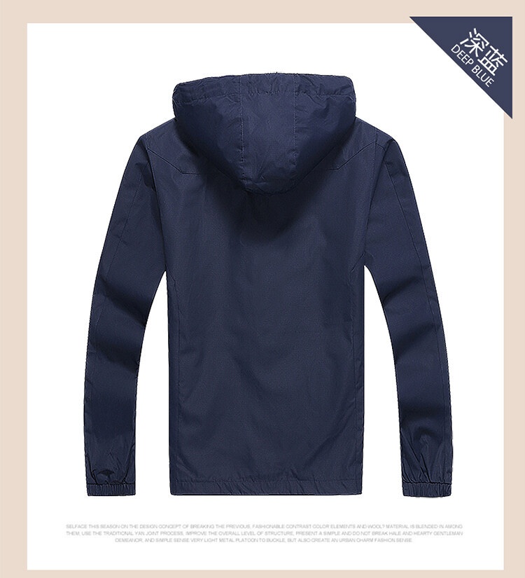 Giacca a vento da uomo con cappuccio, casual, impermeabile, sportiva, da esterno, per uomo, modello Boy 2025, primavera e autunno, vestibilità regolare_voghion.com