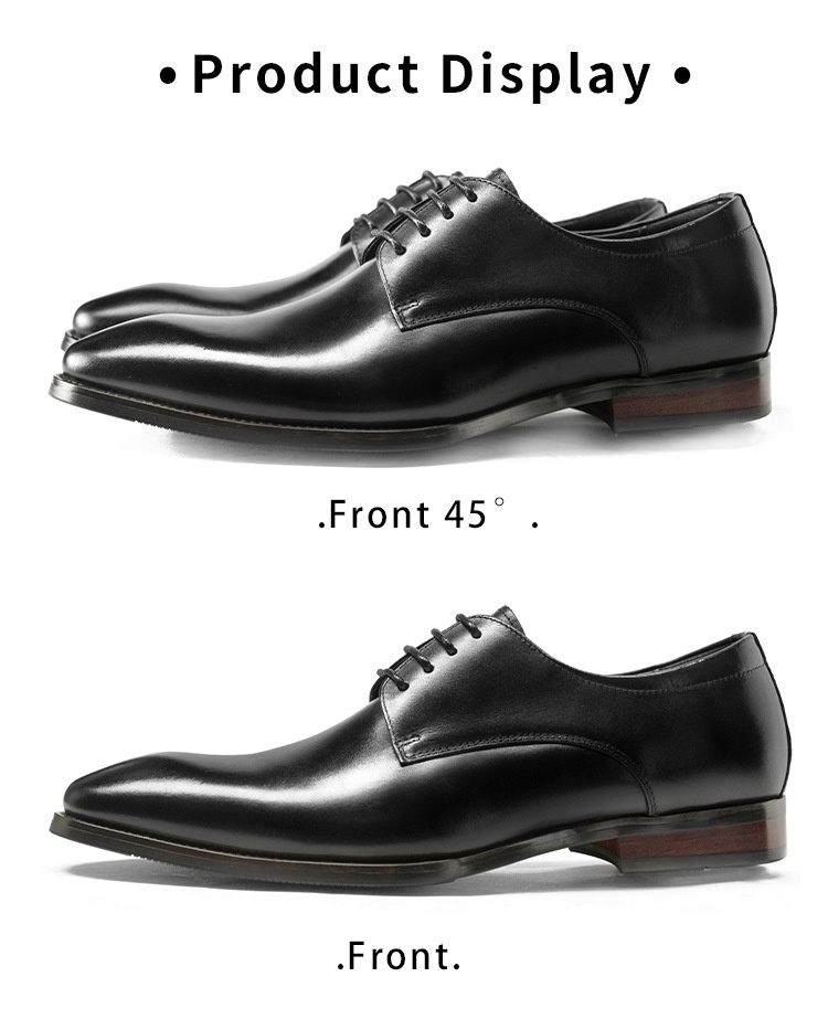 Scarpe derby da uomo in pelle di vacchetta con lacci, stile britannico, formali, da cerimonia, casual, da lavoro, da lavoro, da lavoro, da sposa, da lavoro ..._voghion.com