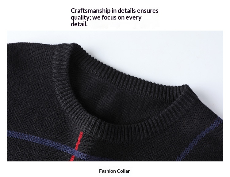 boy Boy Boy Boy Winter New Round Neck For Men Korean Style Color Block Pullover Fashion Trendy Long Sleeve Warm Men's Knitted Sweater_voghion.com