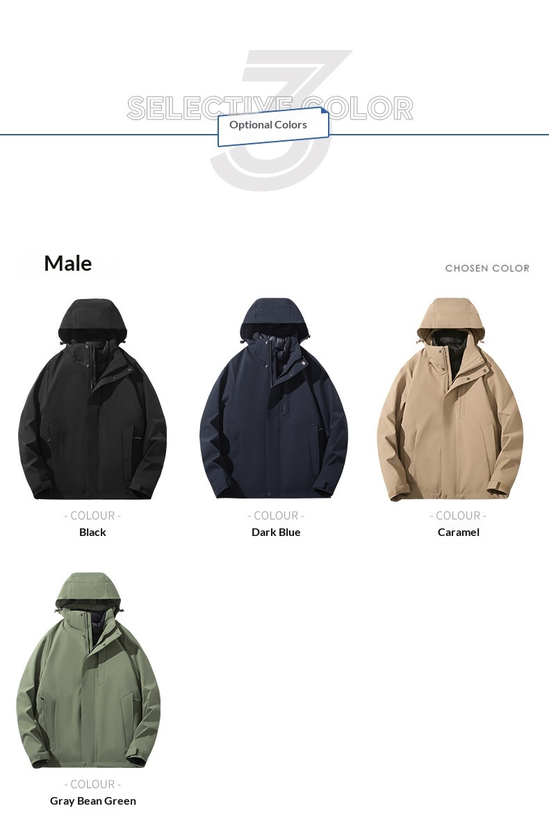 boy Herren- und Damen-3-in-1-Daunenjacke mit abnehmbarem Futter, dicker Fütterung, wasserdicht und winddicht, ideal für Herbst und Winter, zum Wandern und für Outdoor-Aktivitäten._voghion.com