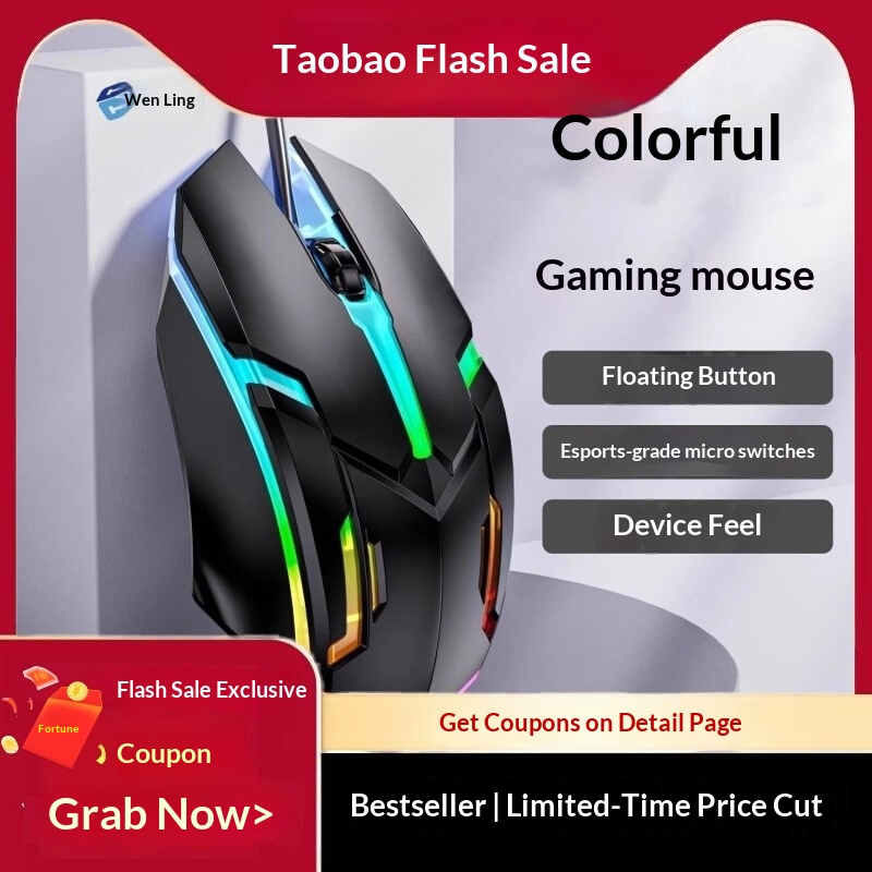 Digitex Digitex Glowing Gaming Wired E-sports Computer USB Adatto per laptop Dell da uomo e da donna Mouse Corpo umano_voghion.com