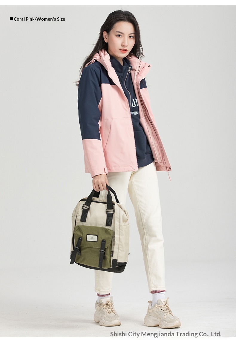 Jungen Herbst Winter Hardshell Paar Freizeitjacke Winddicht Warm Wasserdicht Fleece Herren Damen Zweiteiliges Set Gruppenkauf_voghion.com