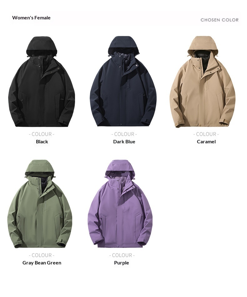 boy Herren- und Damen-3-in-1-Daunenjacke mit abnehmbarem Futter, dicker Fütterung, wasserdicht und winddicht, ideal für Herbst und Winter, zum Wandern und für Outdoor-Aktivitäten._voghion.com