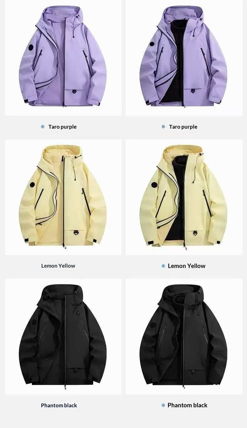 ragazzo Ragazzo 2025 Autunno Inverno Nuovo 3 in 1 Giacca da sci impermeabile antivento staccabile da uomo da donna_voghion.com