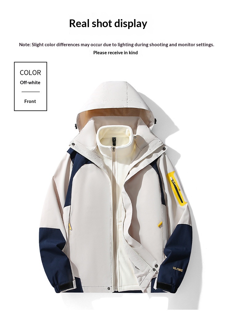 chłopiec Chłopiec 2024 Mink Velvet Nowy Jesień Zima Trzy w jednym 0,05 kg Zestaw częściowy Unisex Kurtka męska Możliwość personalizacji z nadrukiem i_voghion.com