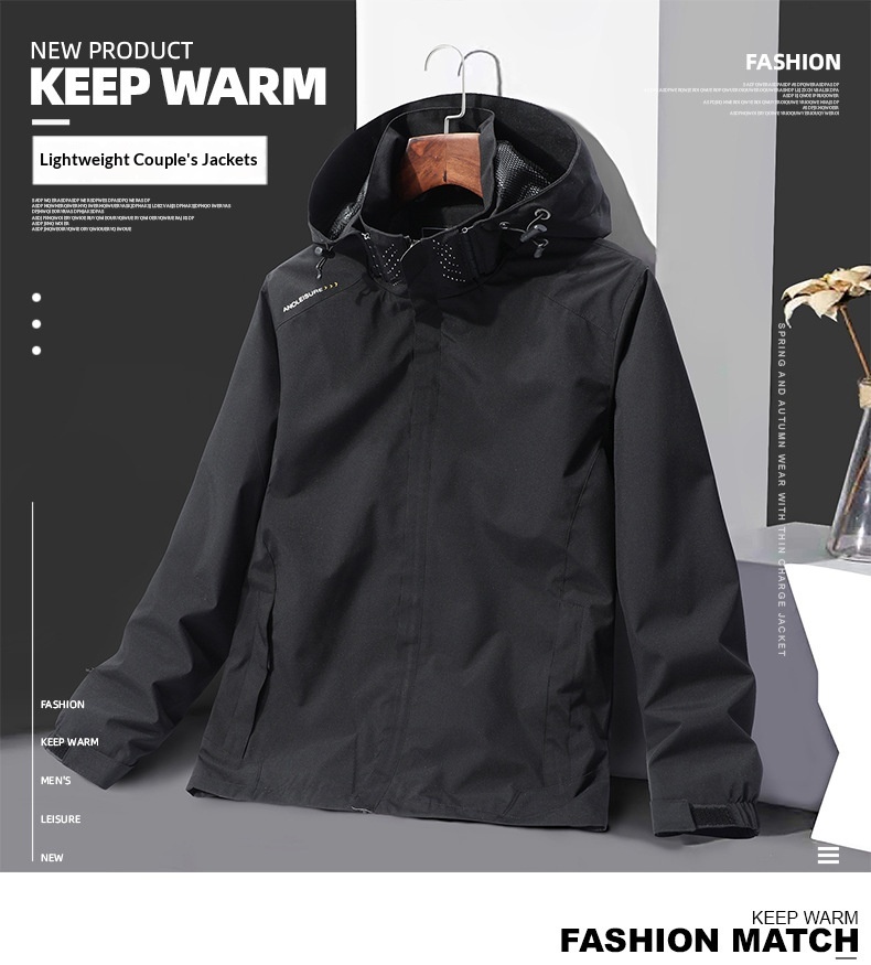 Junge Frühling Herbst Koreanischer Stil Trendiges Paar Outfit Sport Windbreaker Outdoor Dünne Herrenjacke_voghion.com