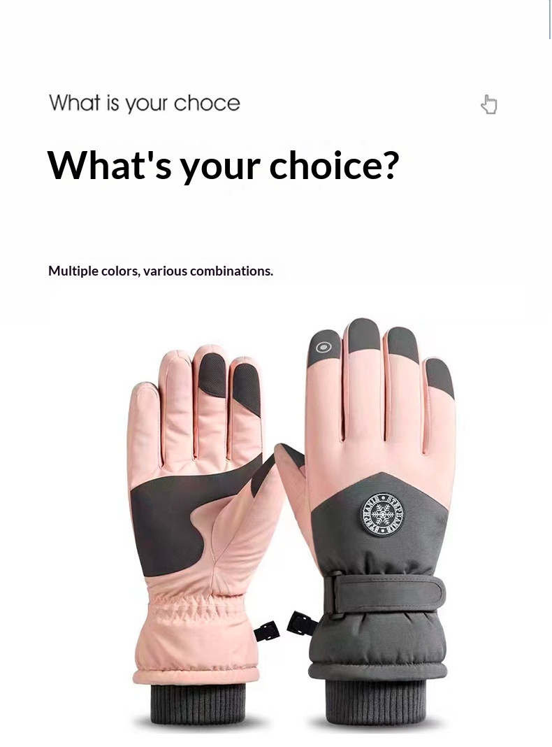 Guanti invernali da donna, caldi, foderati in pile, spessi, per sci, ciclismo, touchscreen, moto, antifreddo, impermeabili, carini, per adulti_voghion.com