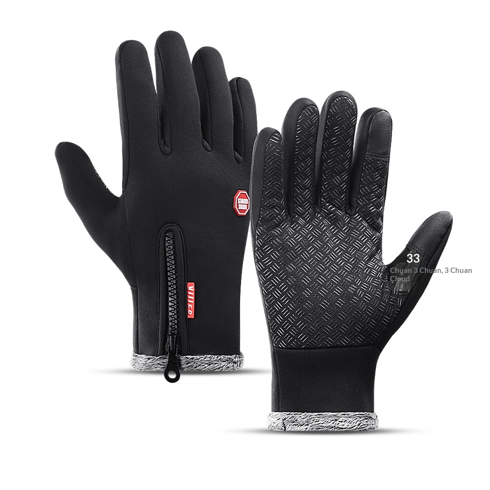 Jungen Outdoor Winddichte Winter Fleecegefütterte Dicke Warme Unisex Sport Fahrradfahren Ski Touchscreen Rutschfest Handschuhe_voghion.com