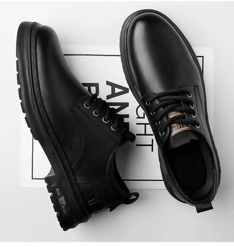 Mocassins souples Voyage Voyage Automne Nouveaux Mocassins Business Casual en cuir Chaussures Derby pour hommes à succès_voghion.com