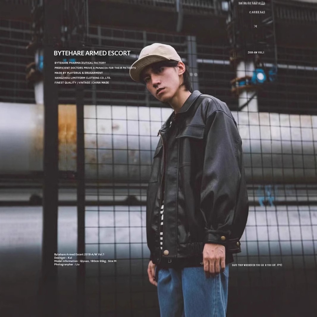 Giacca da motociclista in pelle PU da pilota, stile retrò europeo e americano, da uomo, stile Ins_voghion.com