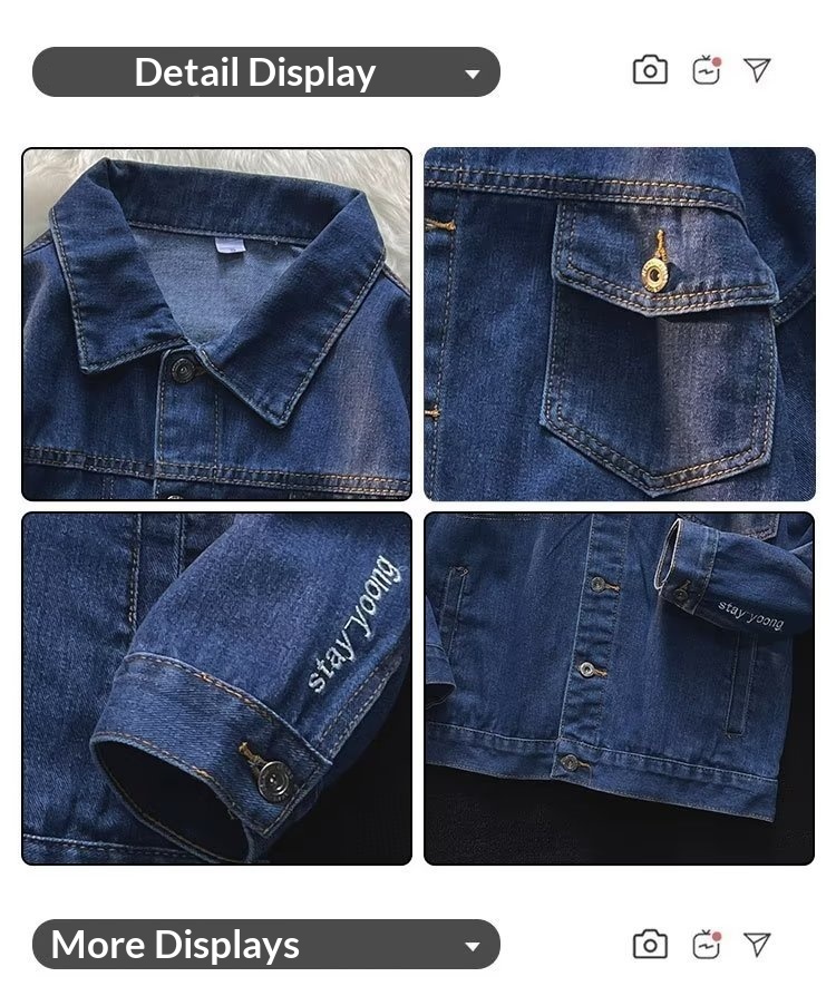 ragazzo Nuovo colletto rovesciato giacca in denim resistente a maniche lunghe per uomo stile giapponese marchio alla moda Ins autunno inverno europeo_voghion.com