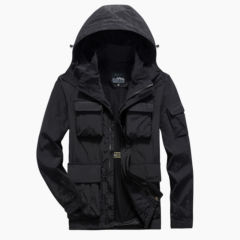 Veste homme Boy Cross-Border grande taille, séchage rapide, coupe ample, imperméable et coupe-vent pour sports de plein air_voghion.com