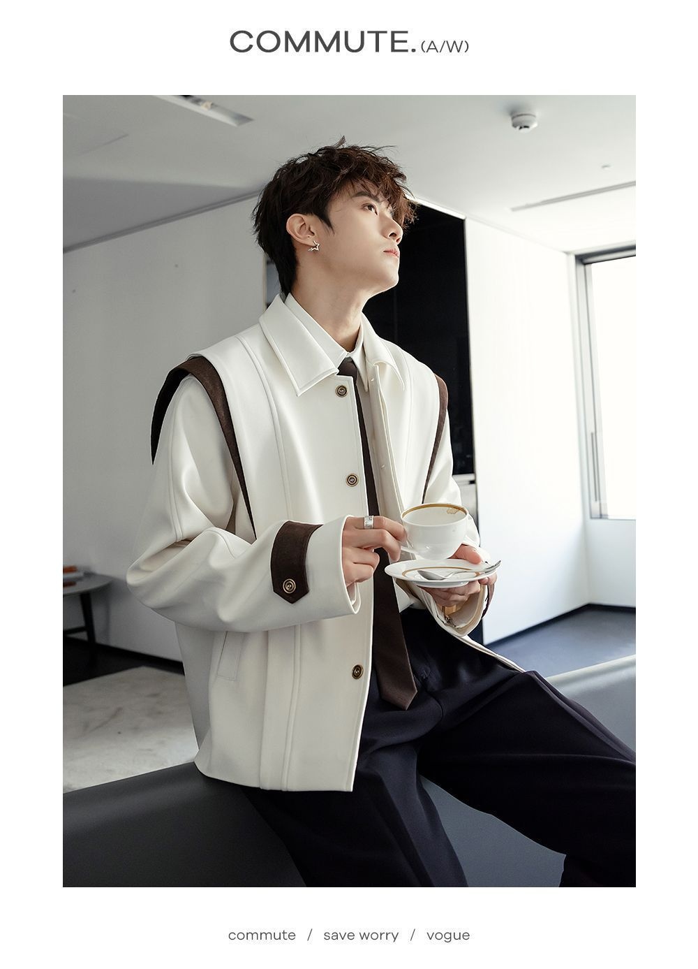 Jungen-Herbstjacke im Patchwork-Design mit Umlegekragen – Trendiges und vielseitiges Herrenoberteil (2025)_voghion.com