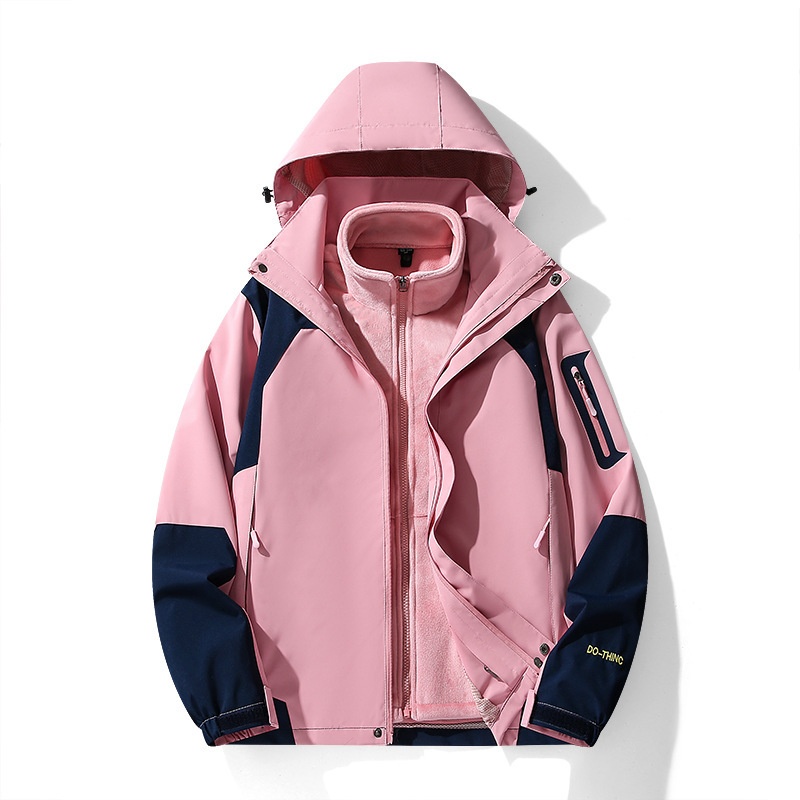 chłopiec Chłopiec 2024 Mink Velvet Nowy Jesień Zima Trzy w jednym 0,05 kg Zestaw częściowy Unisex Kurtka męska Możliwość personalizacji z nadrukiem i_voghion.com