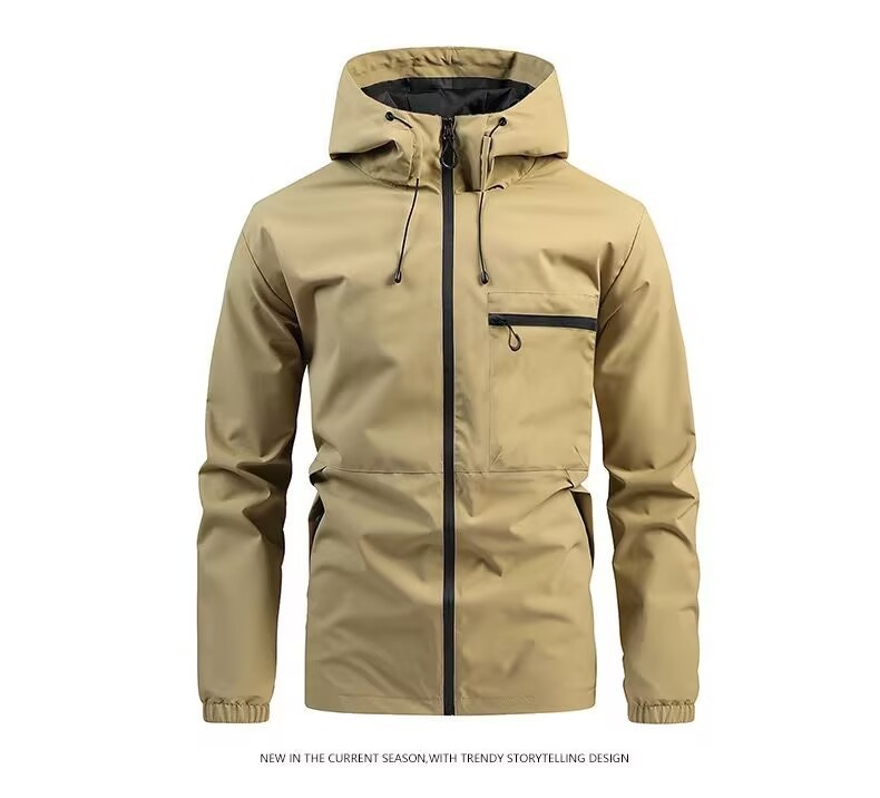 boy Boy Spring And Autumn New Men's Hooded Cross-Border Casual Waterproof Outdoor Windbreaker Workwear Jacket Versatile_voghion.com