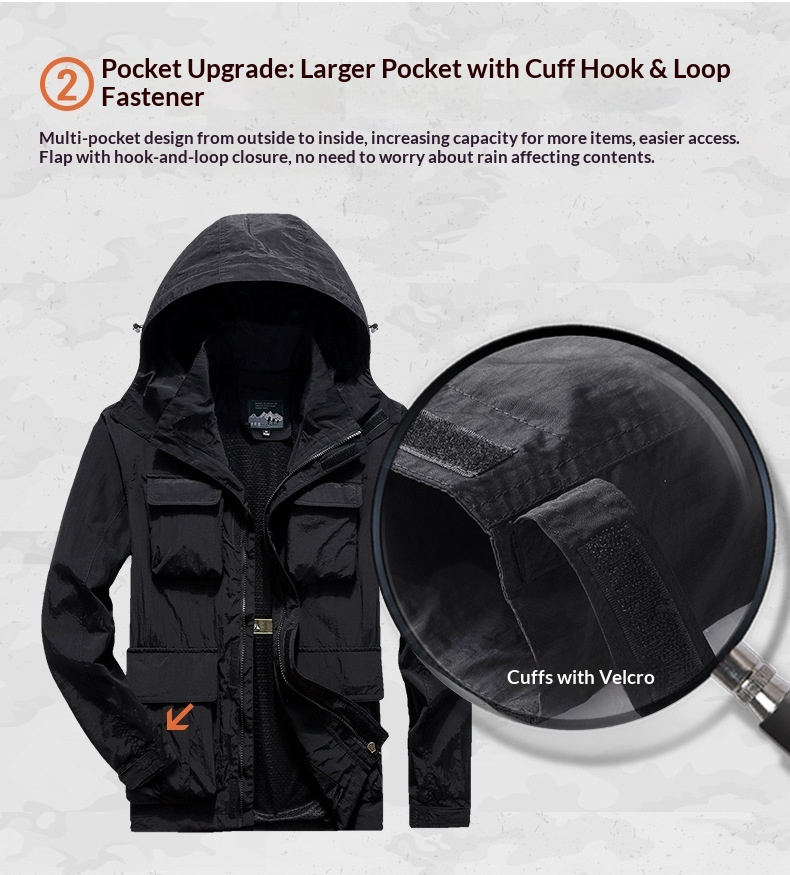 Veste homme Boy Cross-Border grande taille, séchage rapide, coupe ample, imperméable et coupe-vent pour sports de plein air_voghion.com