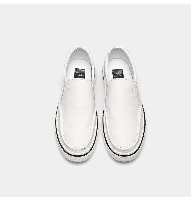 WalkPrime - Mocasines casuales cómodos sin cordones de piel auténtica con suela gruesa para hombre, suministro directo de fábrica, estación europea de primavera_voghion.com