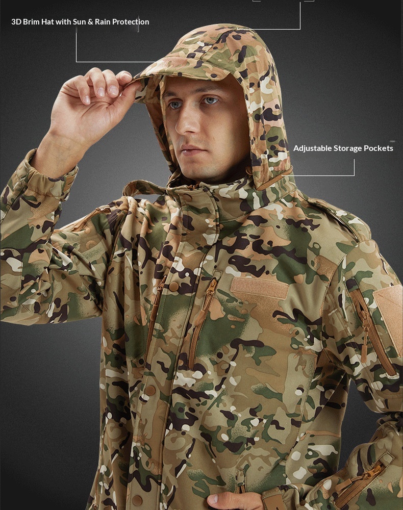 Veste polaire épaisse et chaude, coupe-vent, softshell de quatrième génération pour homme, idéale pour le cyclisme et les sports de plein air en automne et en hiver._voghion.com