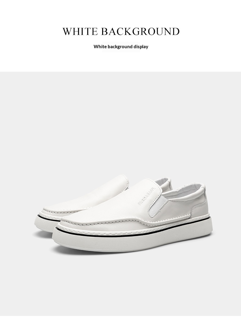 WalkPrime - Mocasines casuales cómodos sin cordones de piel auténtica con suela gruesa para hombre, suministro directo de fábrica, estación europea de primavera_voghion.com