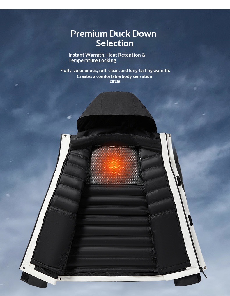 Ensemble deux pièces pour homme, doudoune d'hiver amovible, personnalisable, conforme aux normes nationales._voghion.com