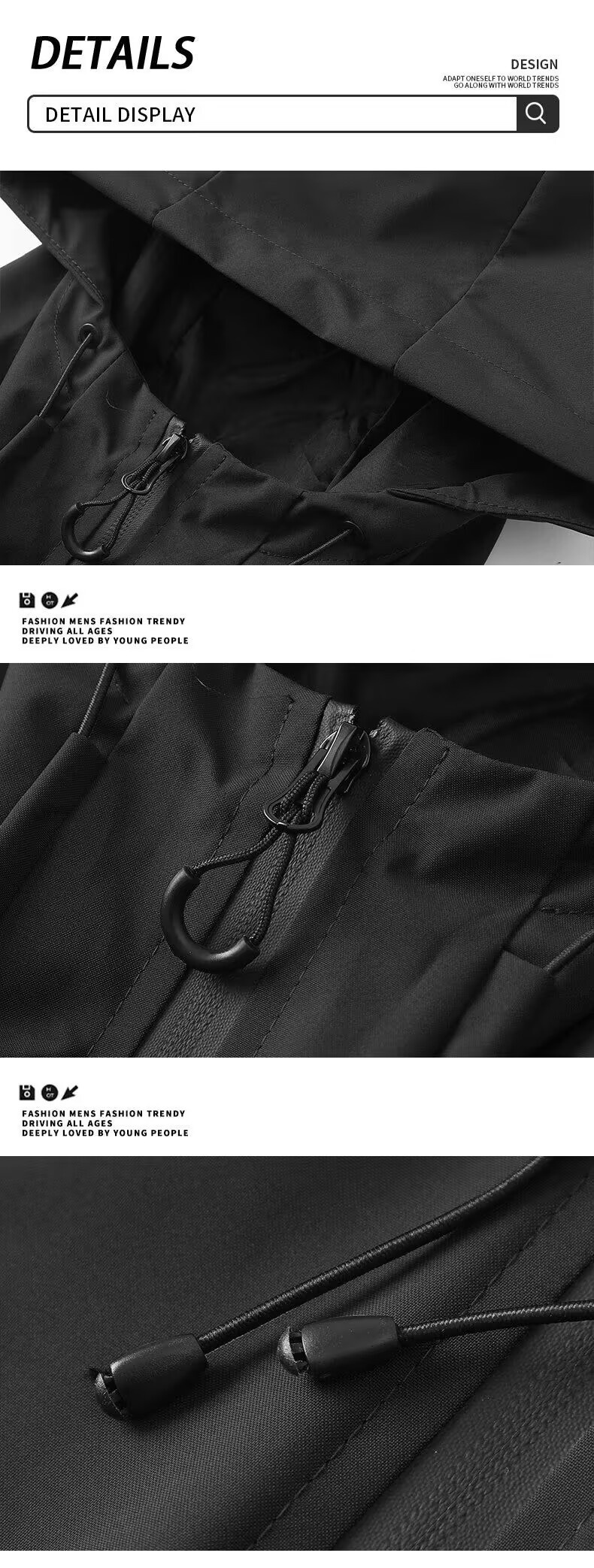 boy Boy Spring And Autumn New Men's Hooded Cross-Border Casual Waterproof Outdoor Windbreaker Workwear Jacket Versatile_voghion.com