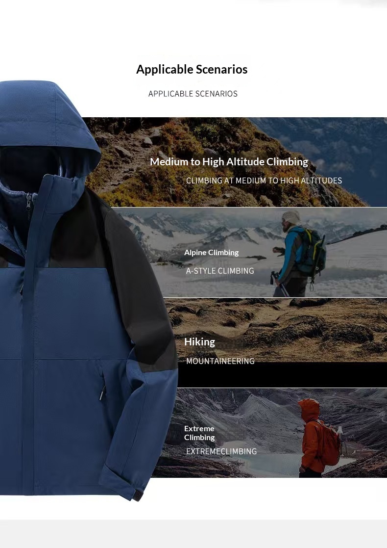 boy Boy 2024 Large Size Outdoor For Men Waterproof Windproof Detachable Windbreaker Jacket Coat With Removable Hood_voghion.com