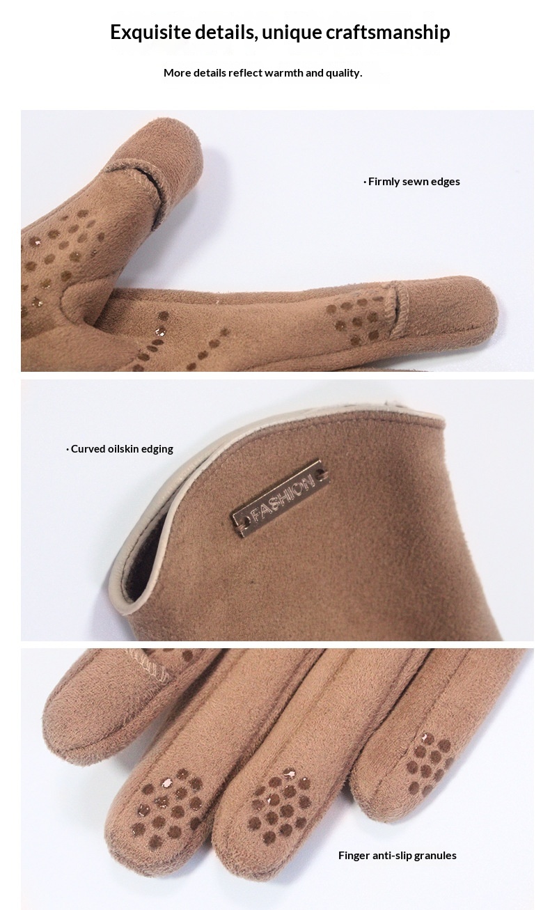 ragazzo Ragazzo Ragazzo Scamosciato Termico per Uomo e Donna, Foderato in Pile, Riscaldato, Ciclismo Invernale all'Aperto, Touchscreen, Antiscivolo, Copertura a Flip,_voghion.com