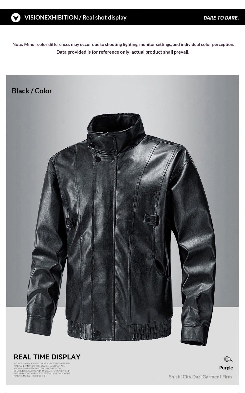 ragazzo Moda di strada europea e americana all'ingrosso transfrontaliera larga per uomo, stile di coppia alla moda, pelle nera da motociclista_voghion.com