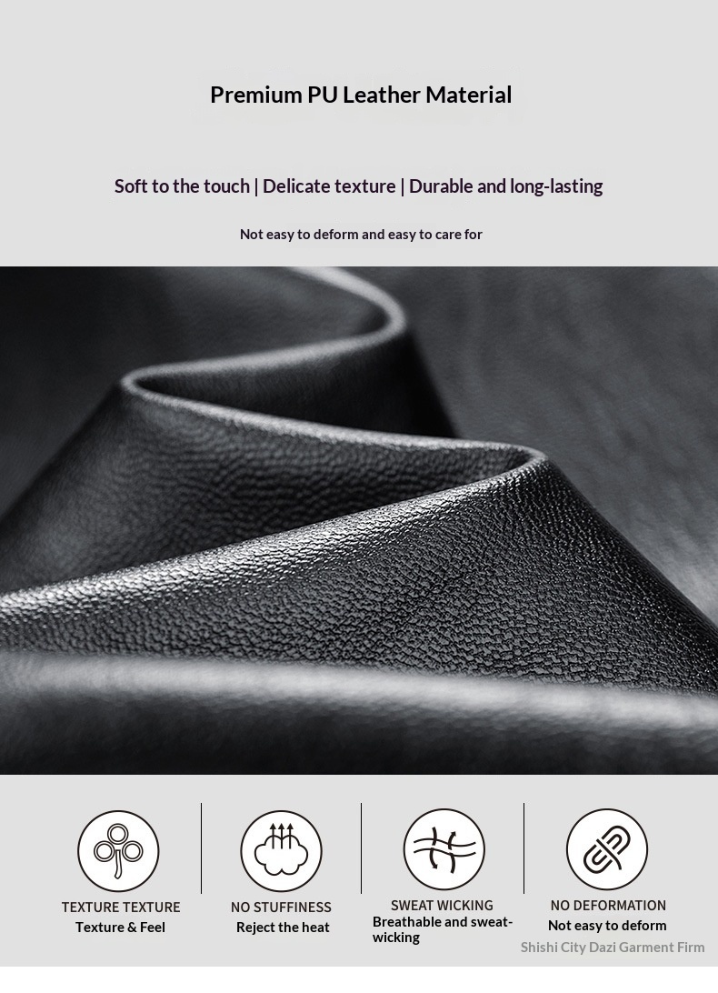 ragazzo Moda di strada europea e americana all'ingrosso transfrontaliera larga per uomo, stile di coppia alla moda, pelle nera da motociclista_voghion.com