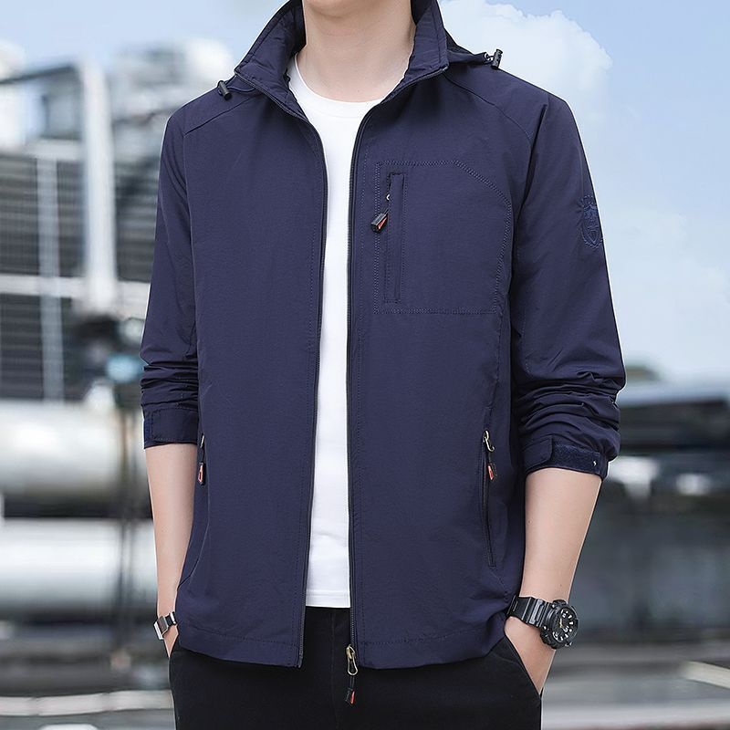 ragazzo Ragazzo Giacca Casual Larga Cappotto Giacca a Vento Staccabile Nuovo Cappuccio Antivento Abbigliamento da Uomo per Esterni Stagione Autunnale_voghion.com