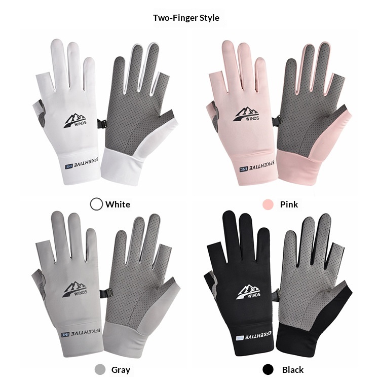 boy Boy Boy Sun Protection Gloves Men Sports Fitness Fingerless Summer Thin Ice Silk Breathable Fishing Delivery Riding Driving Half_voghion.com