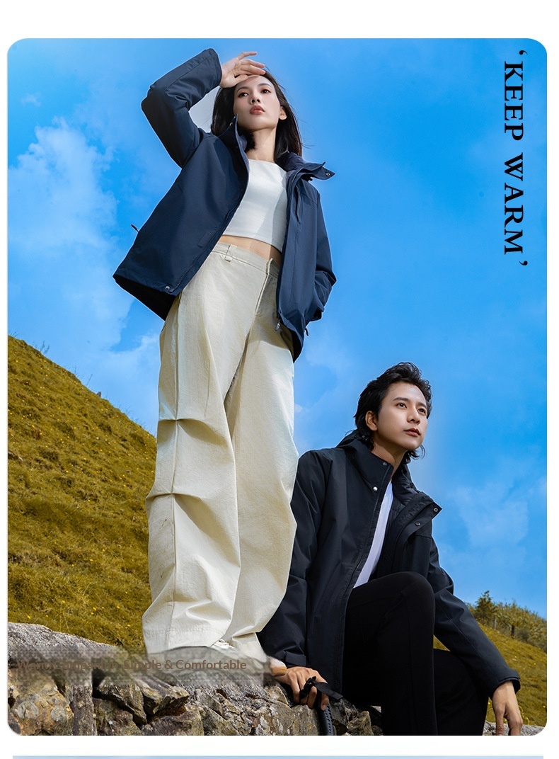 ragazzo Ragazzo 90% piumino d'anatra bianco fodera interna 3 in 1 per uomo e donna autunno inverno impermeabile antivento traspirante esterno_voghion.com