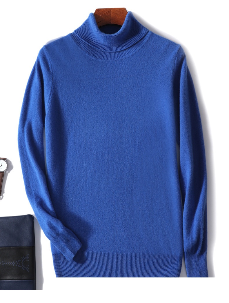 boy Boy Boy New Pure 100% Wool Men's Cashmere Spring Autumn Pullover Versatile Sweater Business Casual Inner Layer Base Shirt_voghion.com