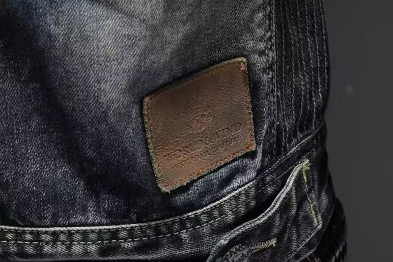 Trendige Herren-Denim-Jacke im europäischen und amerikanischen Stil, große Größe, Stehkragen, Reißverschluss, Retro-Blau_voghion.com