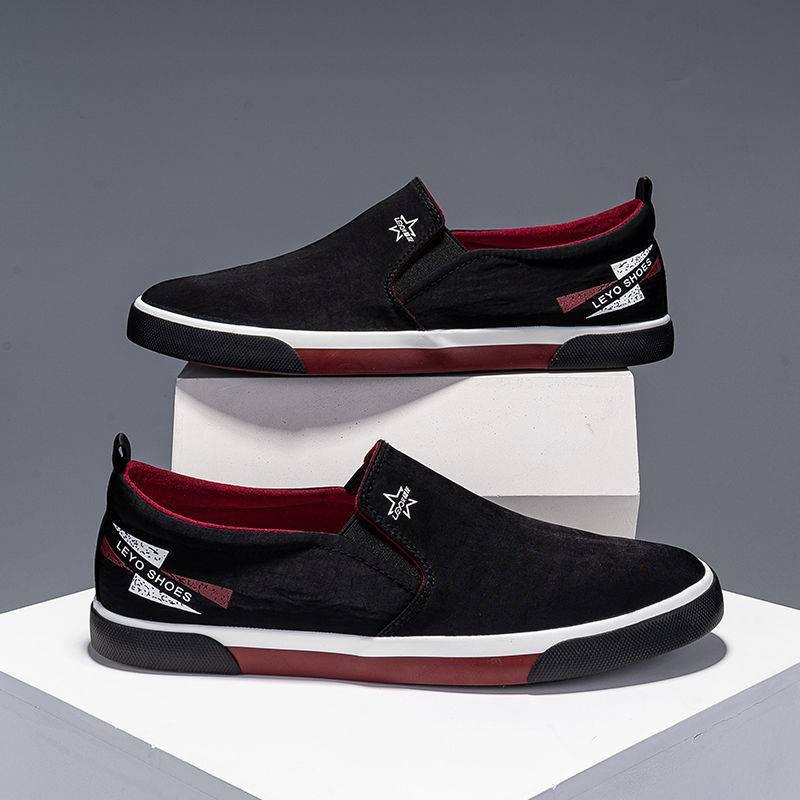 WalkPrime WalkPrime European Style Men's Slip-On Trendy Loafers Korean Version Waterproof Fabric Comfortable Soft Sole Driving Shoes For Men_voghion.com