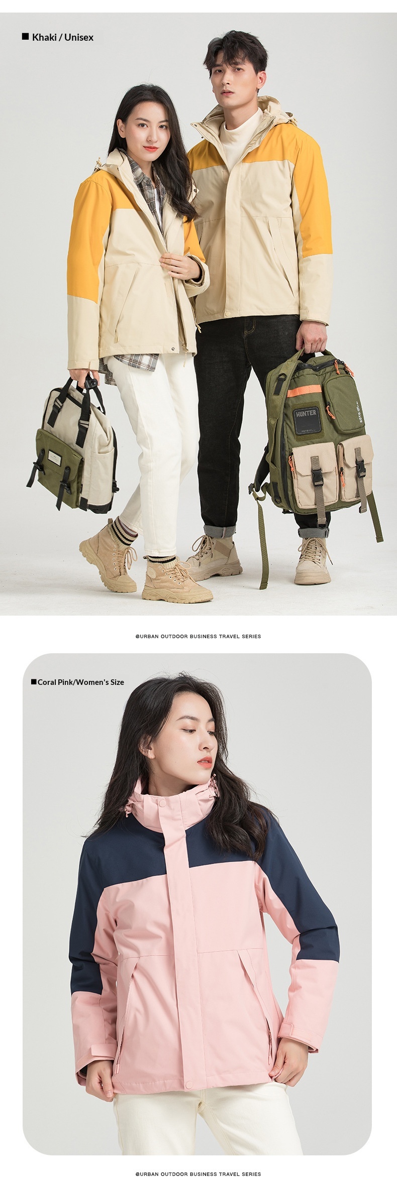 Jungen Herbst Winter Hardshell Paar Freizeitjacke Winddicht Warm Wasserdicht Fleece Herren Damen Zweiteiliges Set Gruppenkauf_voghion.com