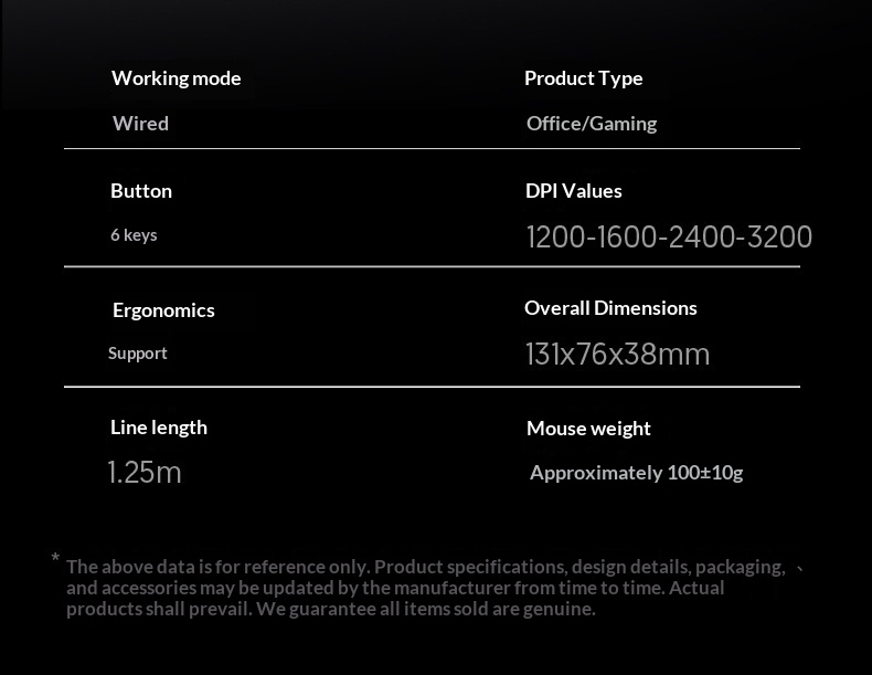 Digitex Digitex Mozuo S800 Mouse da gioco USB meccanico silenzioso cablato per e-sport_voghion.com