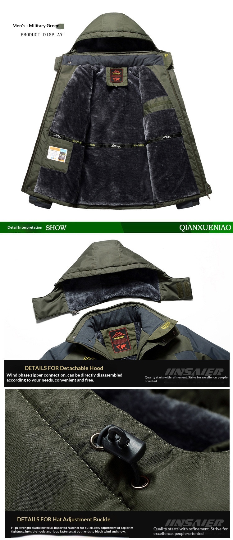 ragazzo Ragazzo 2025 Nuovo transfrontaliero di grandi dimensioni da uomo, giacca a vento spessa foderata in pile, sport all'aria aperta, caldo alpinismo_voghion.com