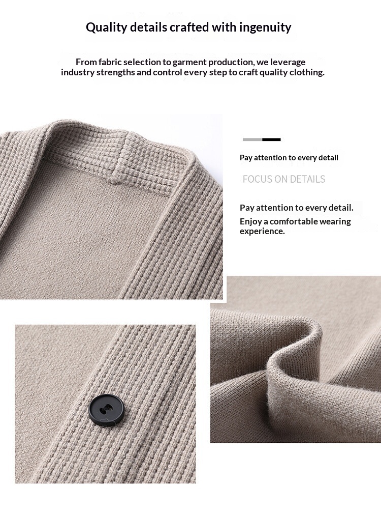 boy Boy Boy High-End Light Spring And Autumn Casual Knitted Cardigan Versatile Comfortable Fashionable Jacket Trendy Men's_voghion.com