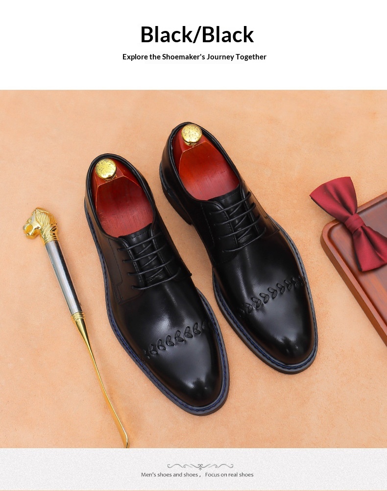 Voyage Hochwertige, handgefertigte Herren-Schnürschuhe aus Rindsleder – elegante Derby-Schuhe mit drei Gelenken_voghion.com