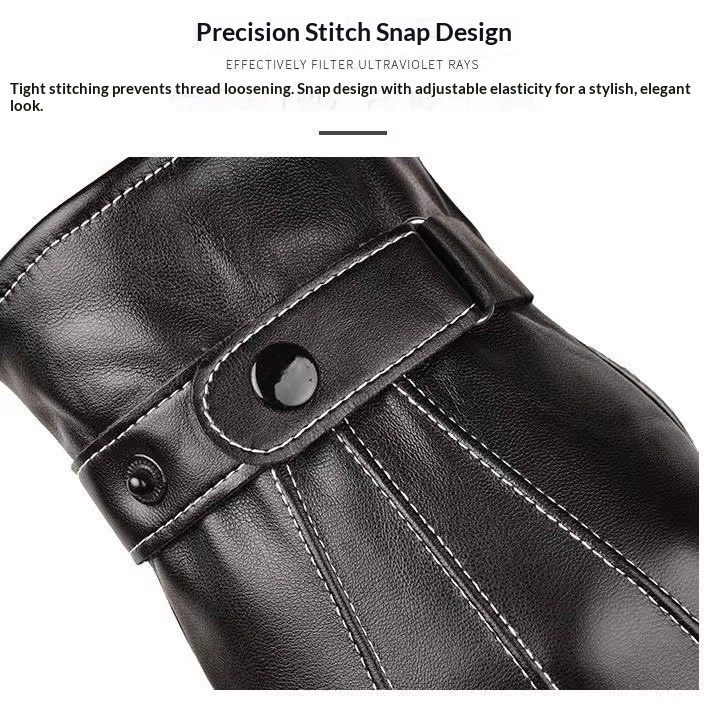 Guanti invernali da equitazione in pelle da uomo Boy Boy, caldi, foderati in pile, spessi, antivento, antifreddo, impermeabili, touchscreen_voghion.com