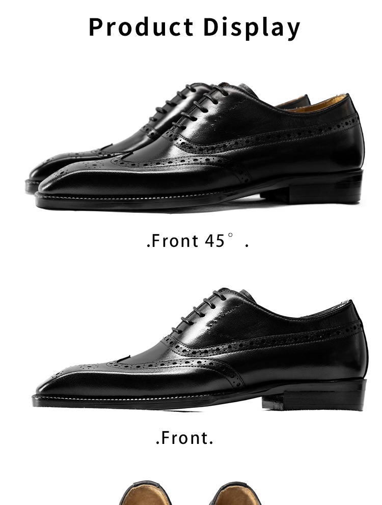Zapatos Oxford estilo brogue para hombre, de piel de vacuno de alta gama, estilo británico, con punta cuadrada, forrados y estilo formal de negocios._voghion.com