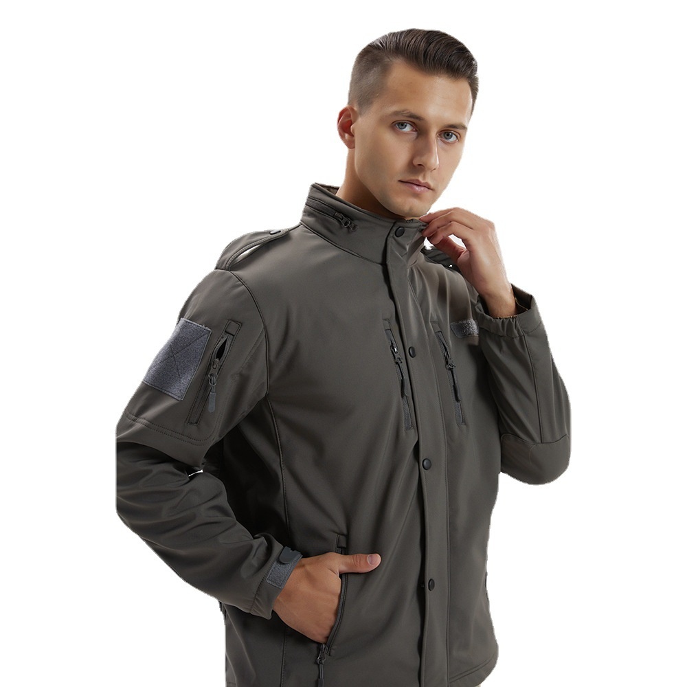 Veste polaire épaisse et chaude, coupe-vent, softshell de quatrième génération pour homme, idéale pour le cyclisme et les sports de plein air en automne et en hiver._voghion.com