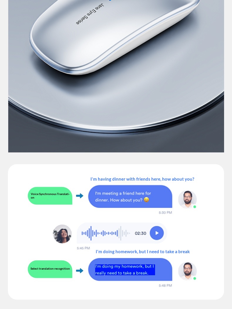 Digitex Digitex Forerunner AI Smart Typing Wireless Bluetooth Silent Rechargeable Voice Control Input Xunfei Mi Mouse_voghion.com