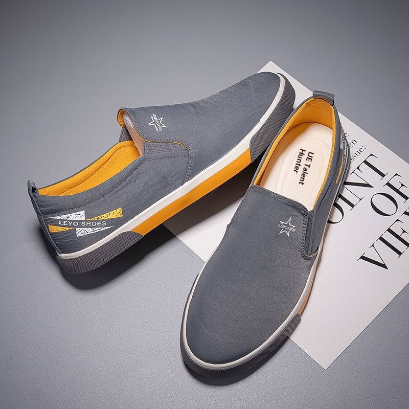 WalkPrime WalkPrime European Style Men's Slip-On Trendy Loafers Korean Version Waterproof Fabric Comfortable Soft Sole Driving Shoes For Men_voghion.com