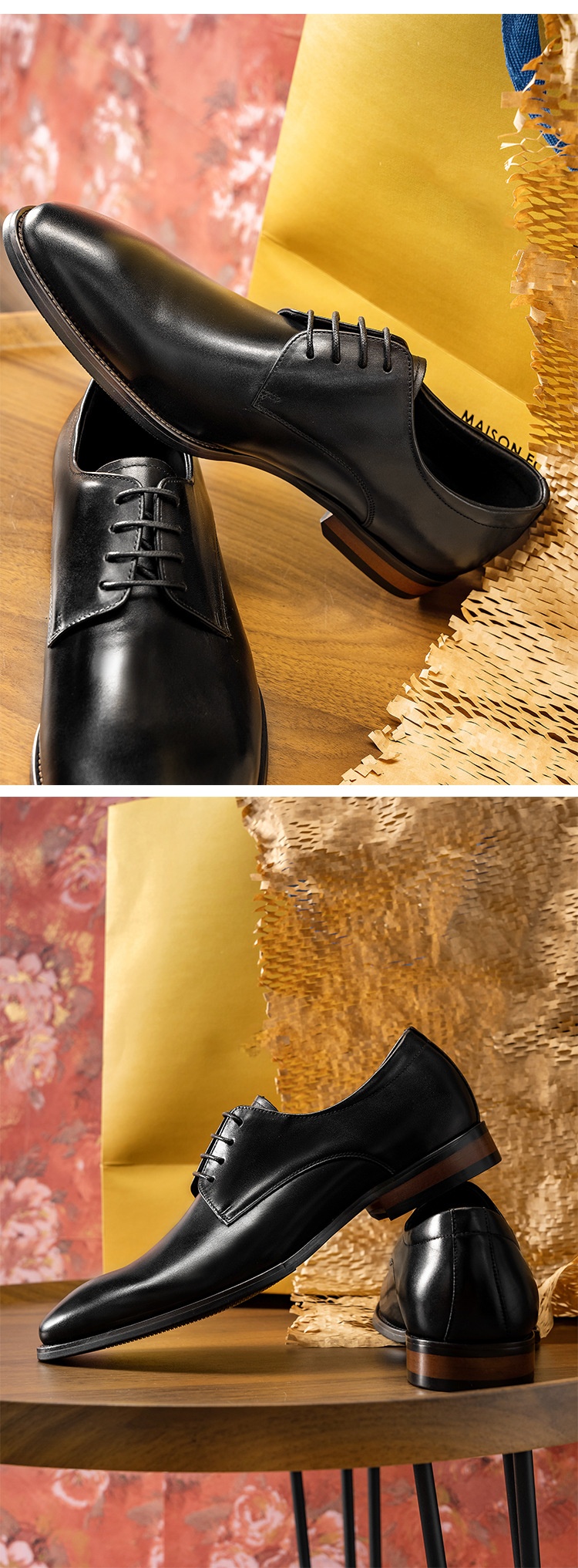 Scarpe derby da uomo in pelle di vacchetta con lacci, stile britannico, formali, da cerimonia, casual, da lavoro, da lavoro, da lavoro, da sposa, da lavoro ..._voghion.com