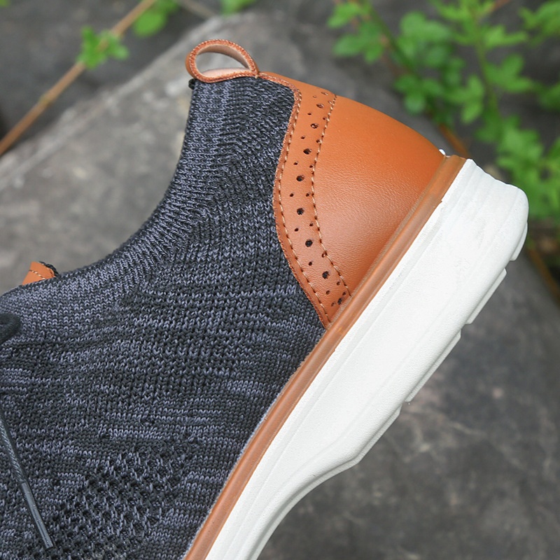 WalkPrime WalkPrime 2025 Cross-Border Men's Lace-Up Business Casual Lightweight Non-Slip Soft Formal Shoes Wide Sole EU Size 45 Dropshipping_voghion.com