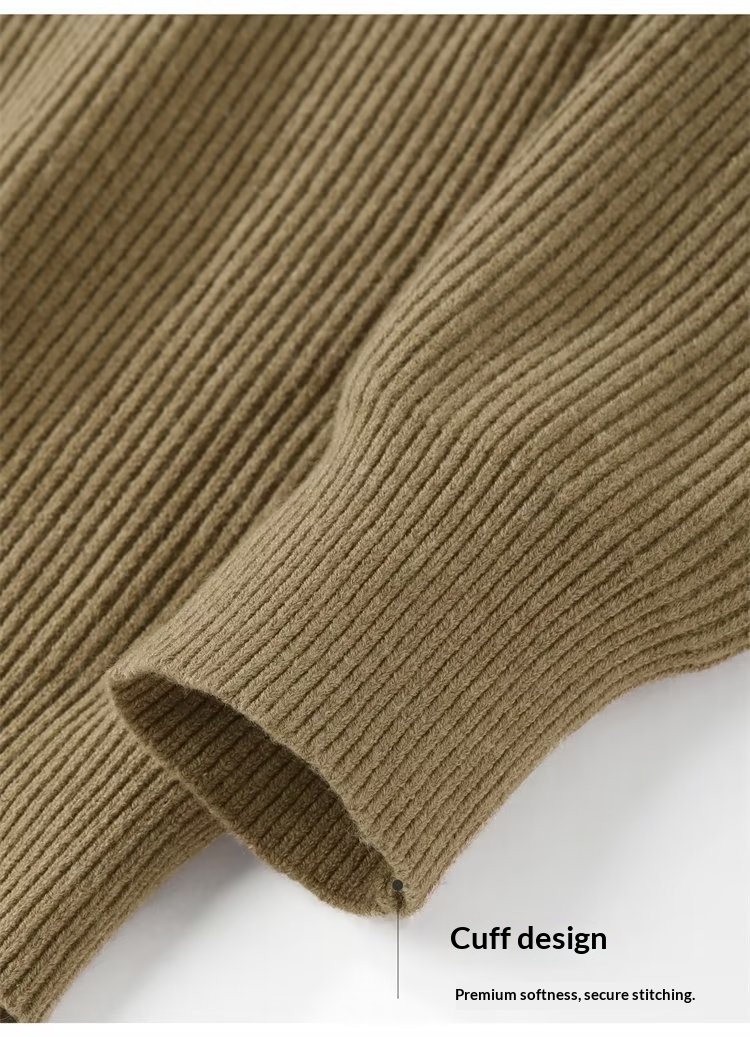 boy Boy Boy Spring And Autumn Doub Zipper Design Cardigan Solid Color Sweater Men's Simp Trendy Versati Knitted Jacket_voghion.com