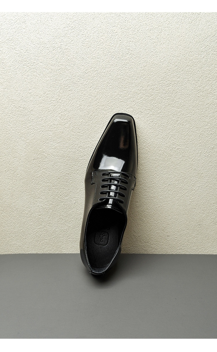 Voyage Dropshipping Original Design Europäische und amerikanische High Heel Square Toe für Herren Glänzendes Rindsleder Höhenvergrößerndes Derby_voghion.com